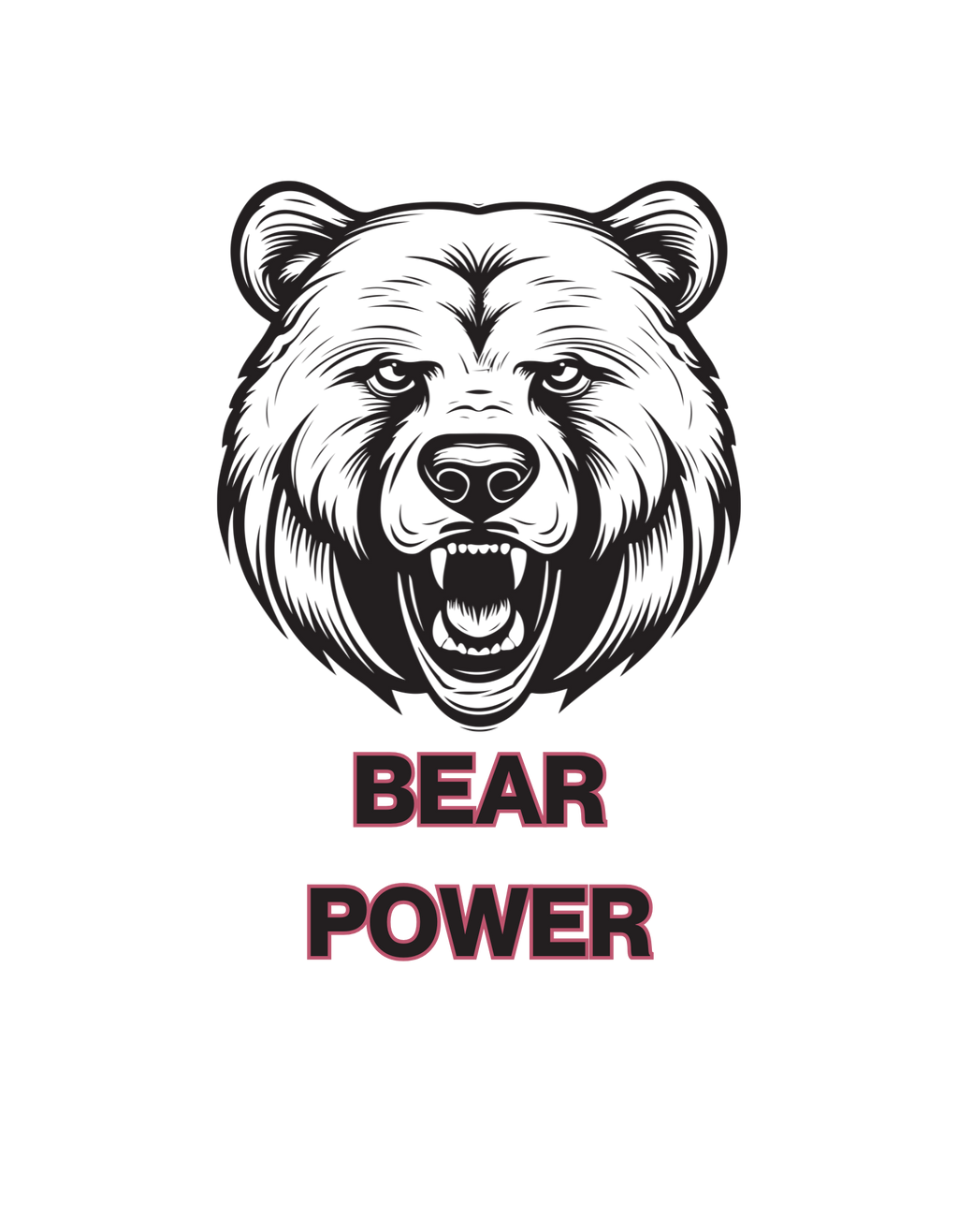 Bear Power Youth T‑Shirt — Roaring Bear Graphic Tee for Kids