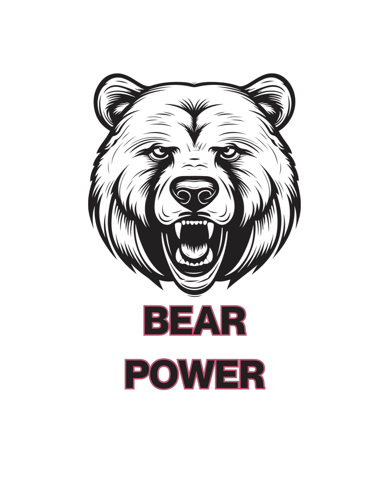 Bear Power Youth T‑Shirt — Roaring Bear Graphic Tee for Kids